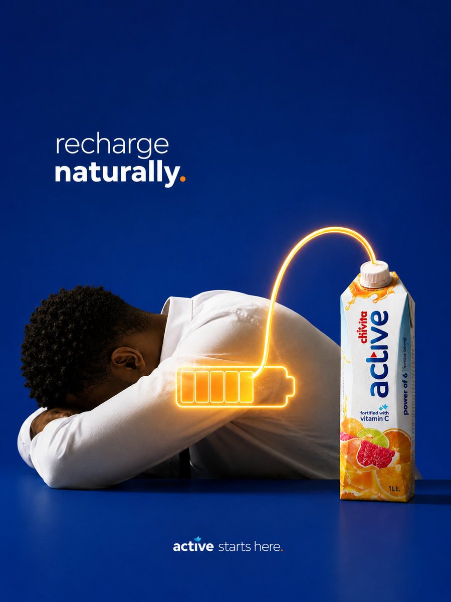 Natural Recharge Drink Ad AI image template preview