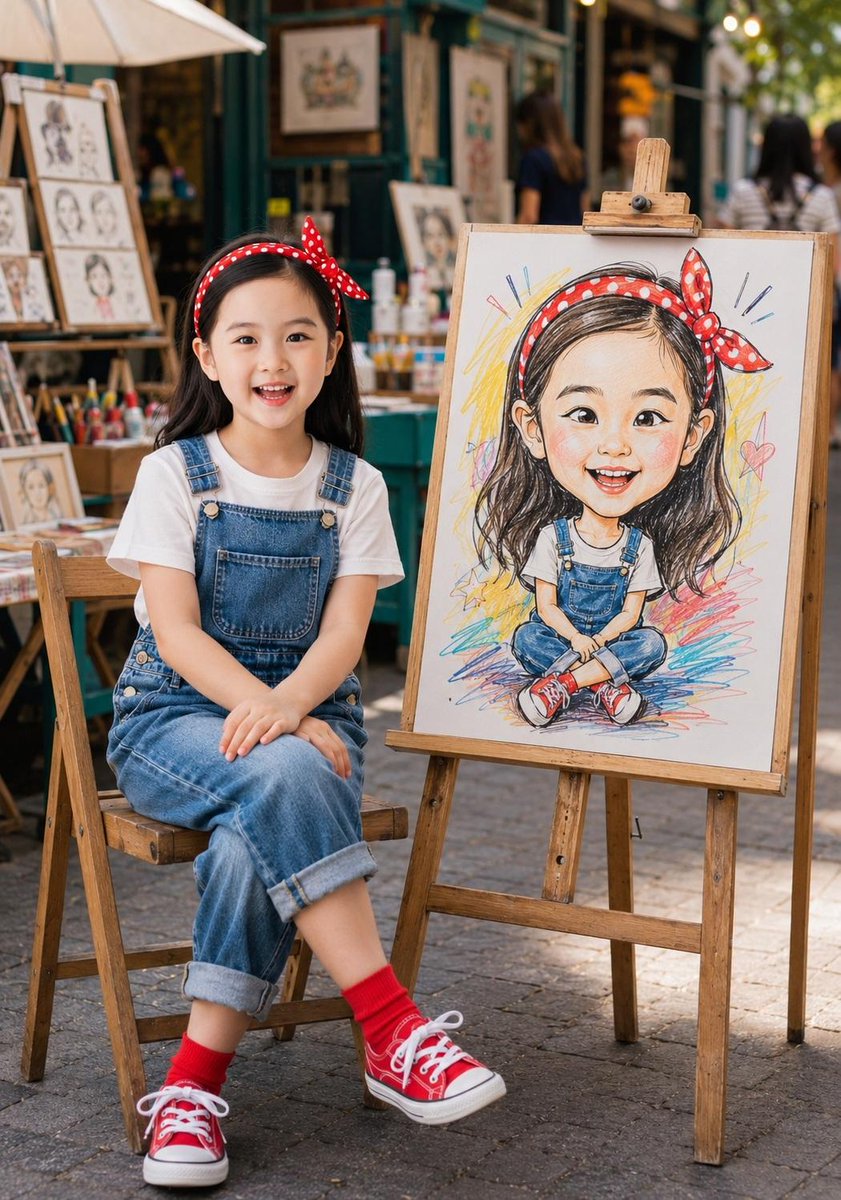 Identity-Consistent Caricature Portrait AI image template preview