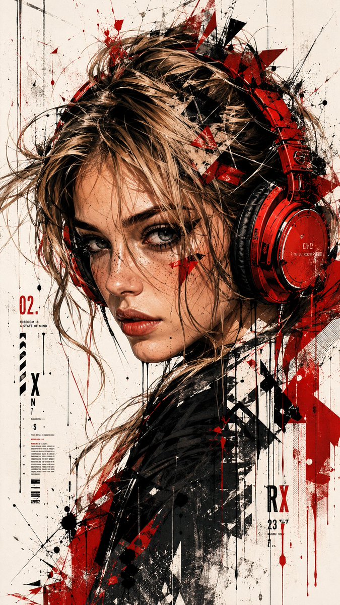 Trash Polka Urban Digital Painting AI image template preview