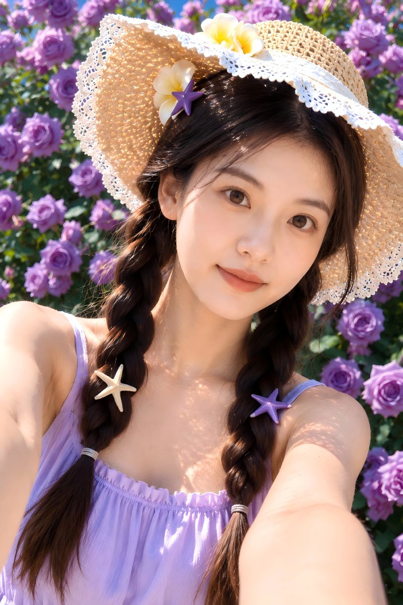 Summer Garden Rose Selfie example 2
