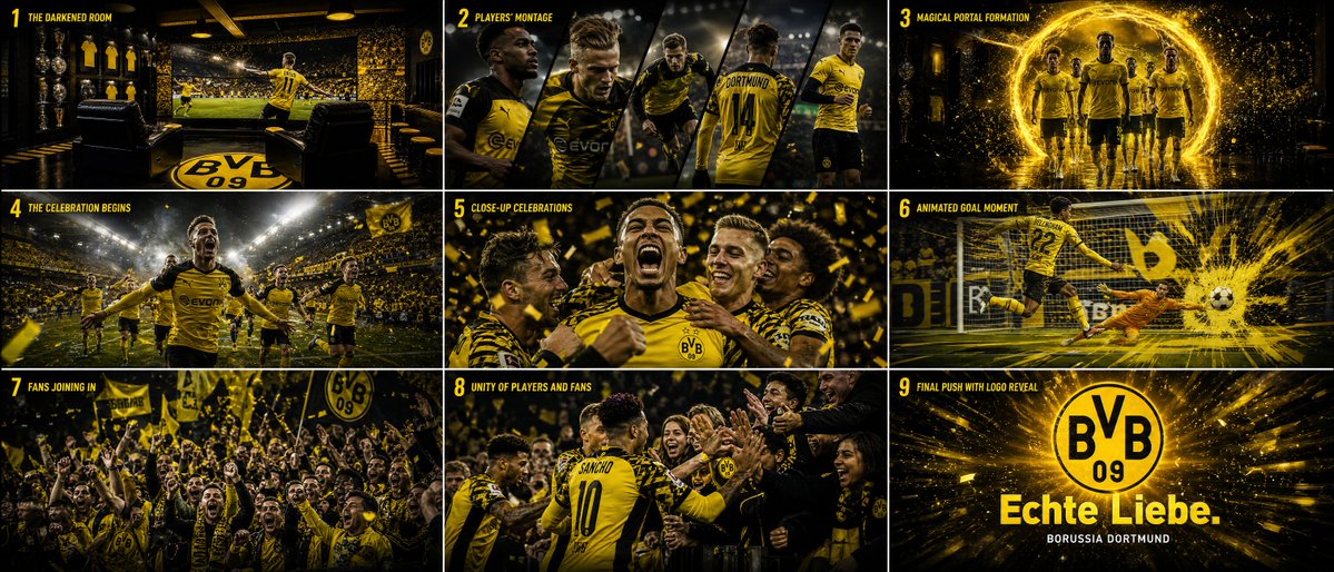 Cinematic Sports Storyboard AI image template preview