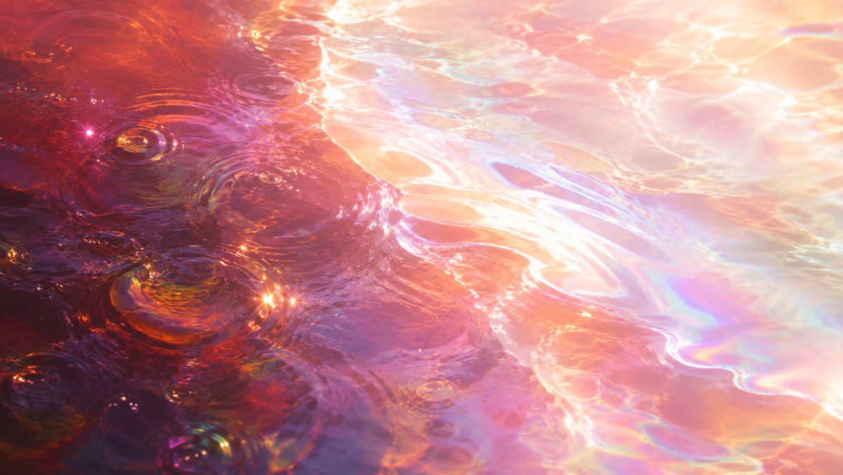 Iridescent Liquid Ripple Wallpaper example 2