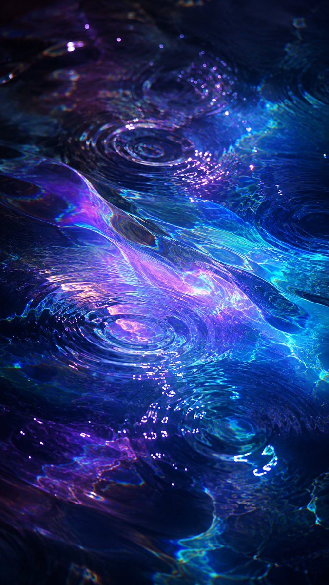 Iridescent Water Phone Wallpaper example 3