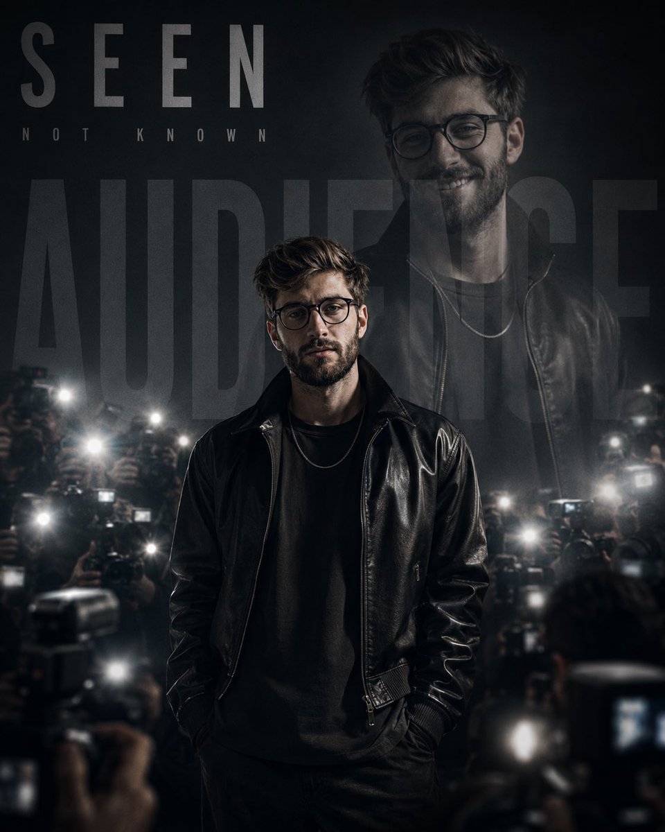 Monochrome Paparazzi Fashion Poster AI image template preview