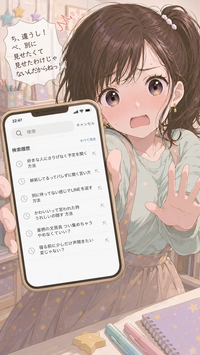 Character Search History UI AI image template preview