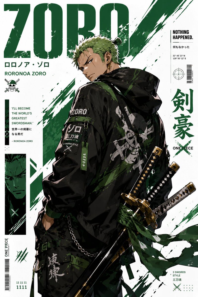 Stylized Anime Streetwear Poster AI image template preview