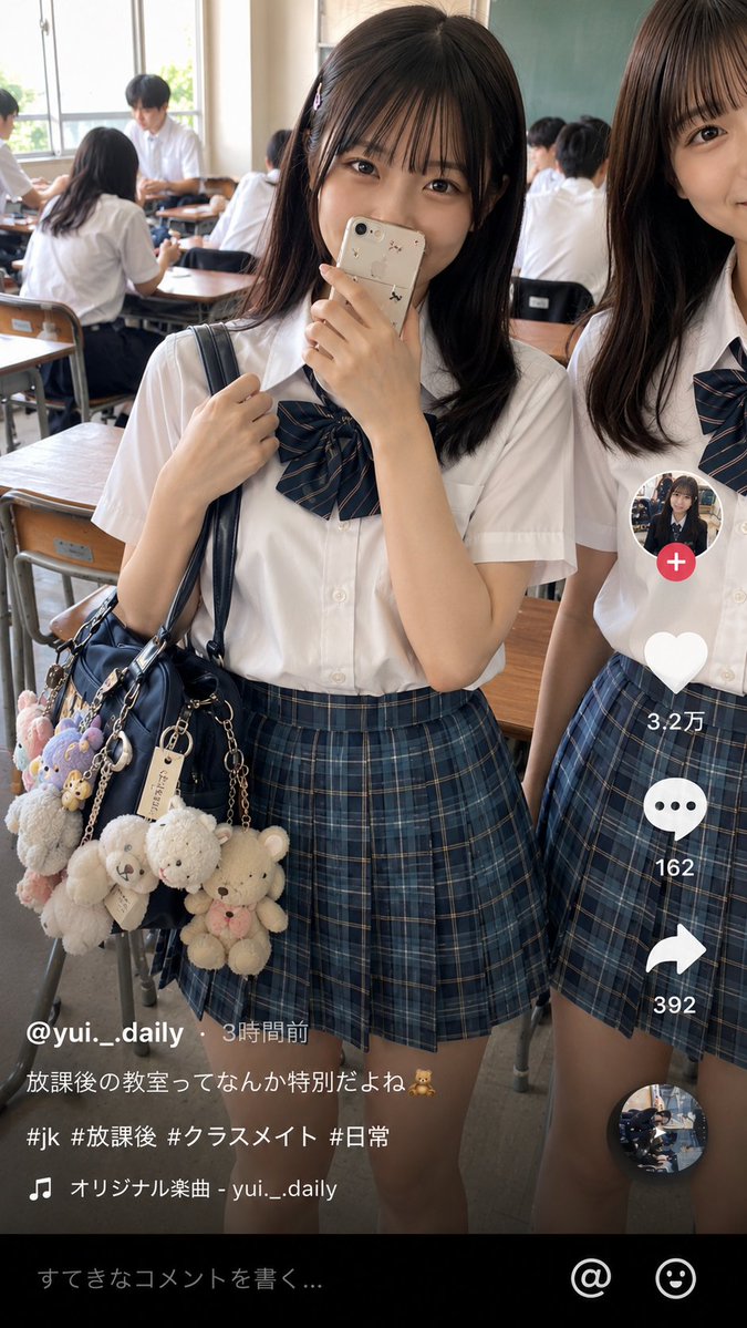 Japanese Classroom Short Video Screenshot AI image template preview