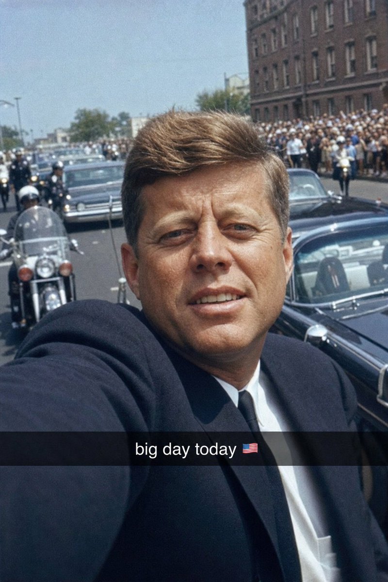 Historical Figure Snapchat Selfie AI image template preview