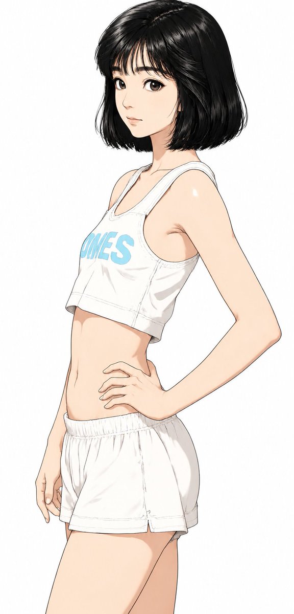 Anime Sportswear Girl Illustration AI image template preview