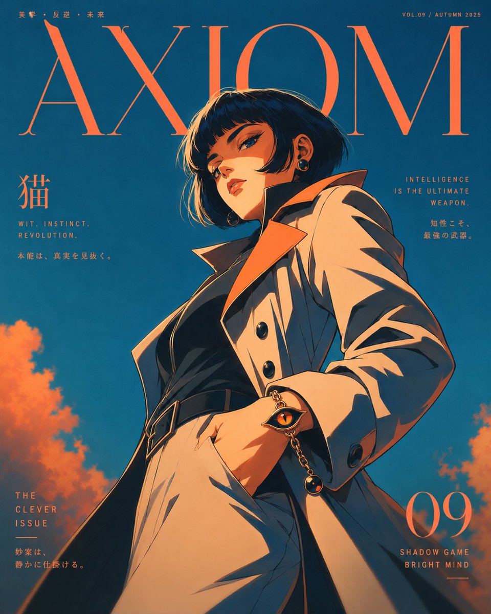 Axiom Cat-Eye Fashion Cover AI image template preview