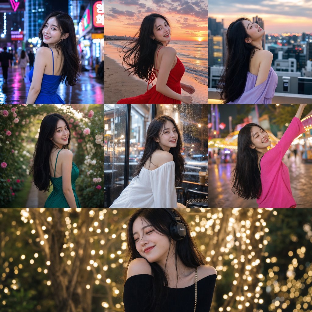 Consistent Korean Girl Identity Lifestyle AI image template preview