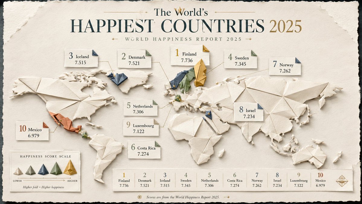Origami Style Global Infographic AI image template preview