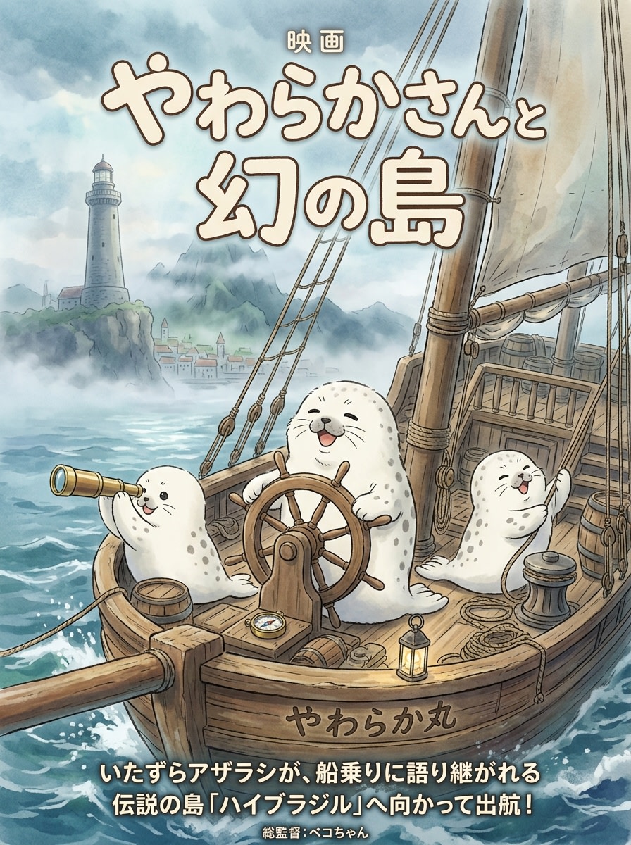 Seal Adventure Movie Poster AI image template preview