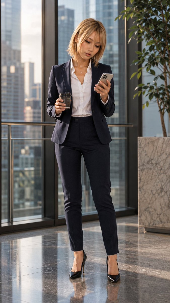 Businesswoman at Shibuya Station example 3
