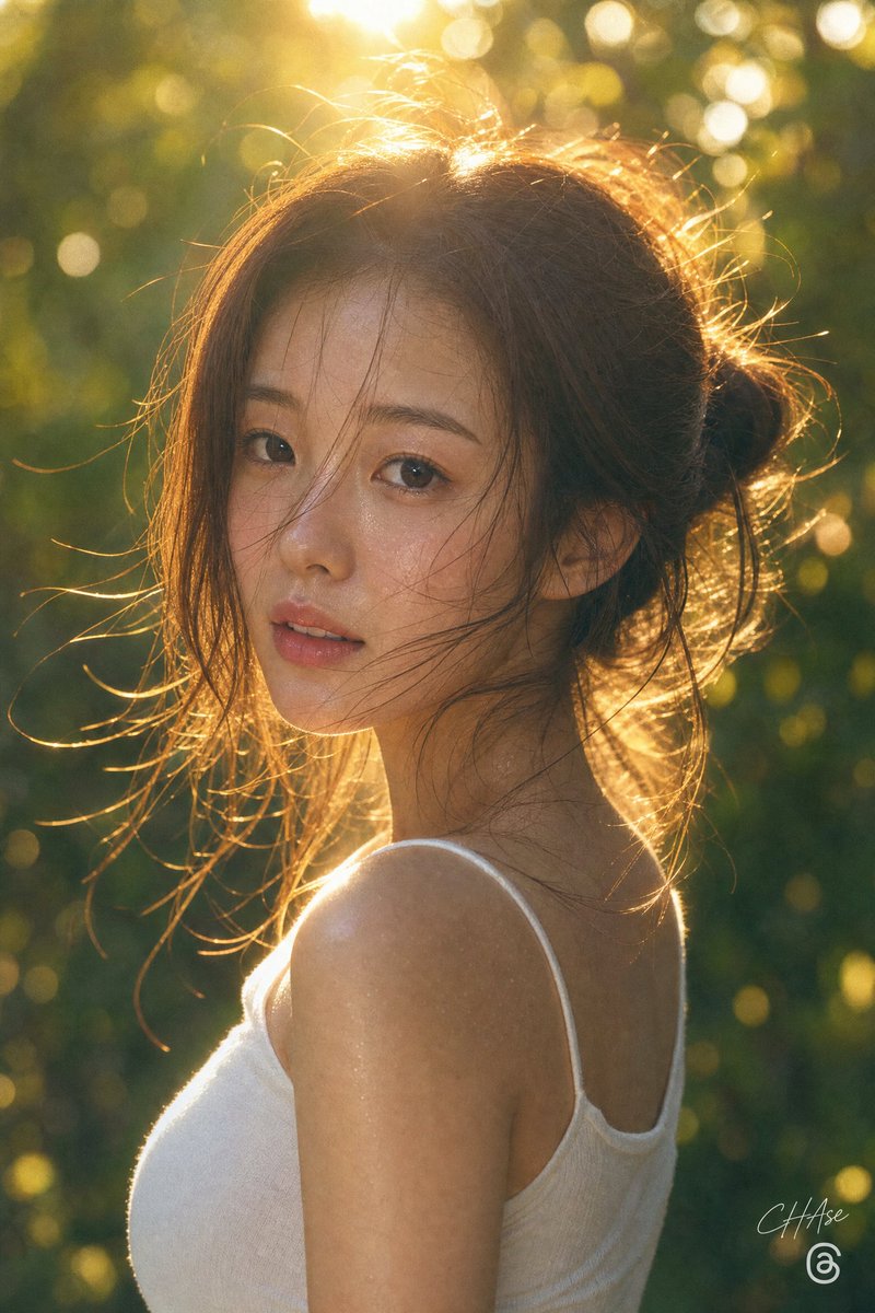 Golden Hour Privacy Portrait AI image template preview