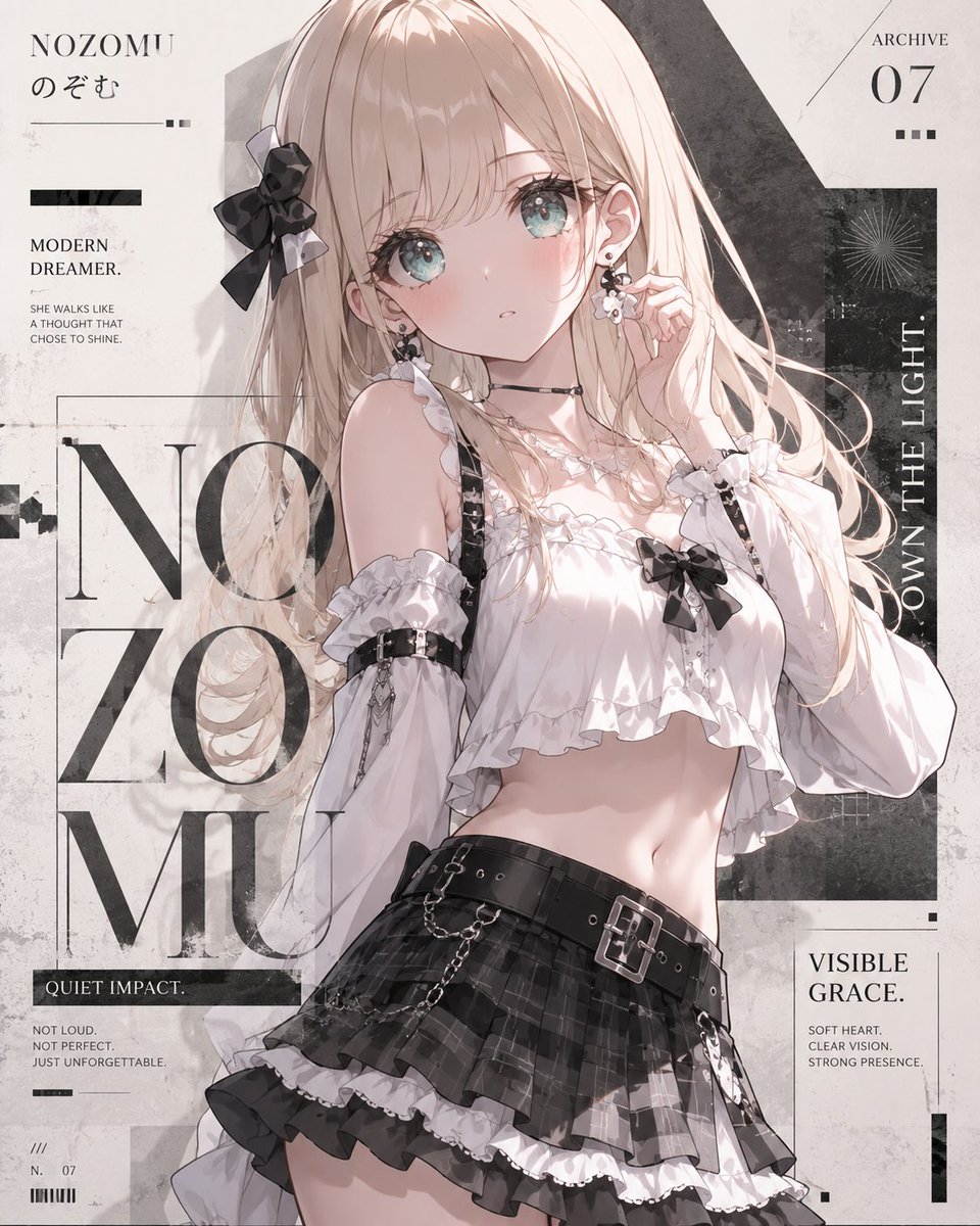 Anime Fashion Magazine Poster AI image template preview