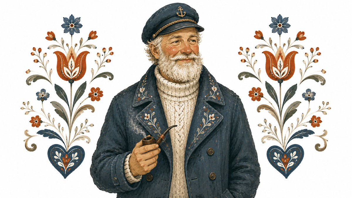 Cozy Scandinavian Folk-Art Illustration example 3