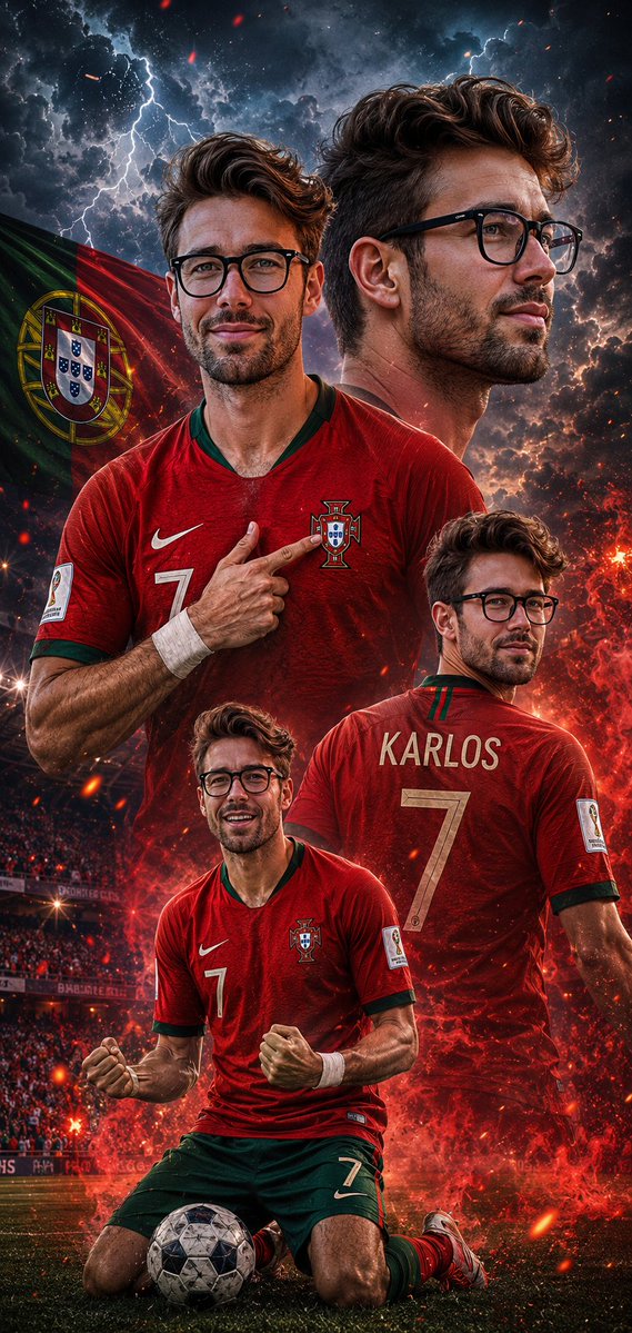 Cinematic Football Poster Portrait AI image template preview