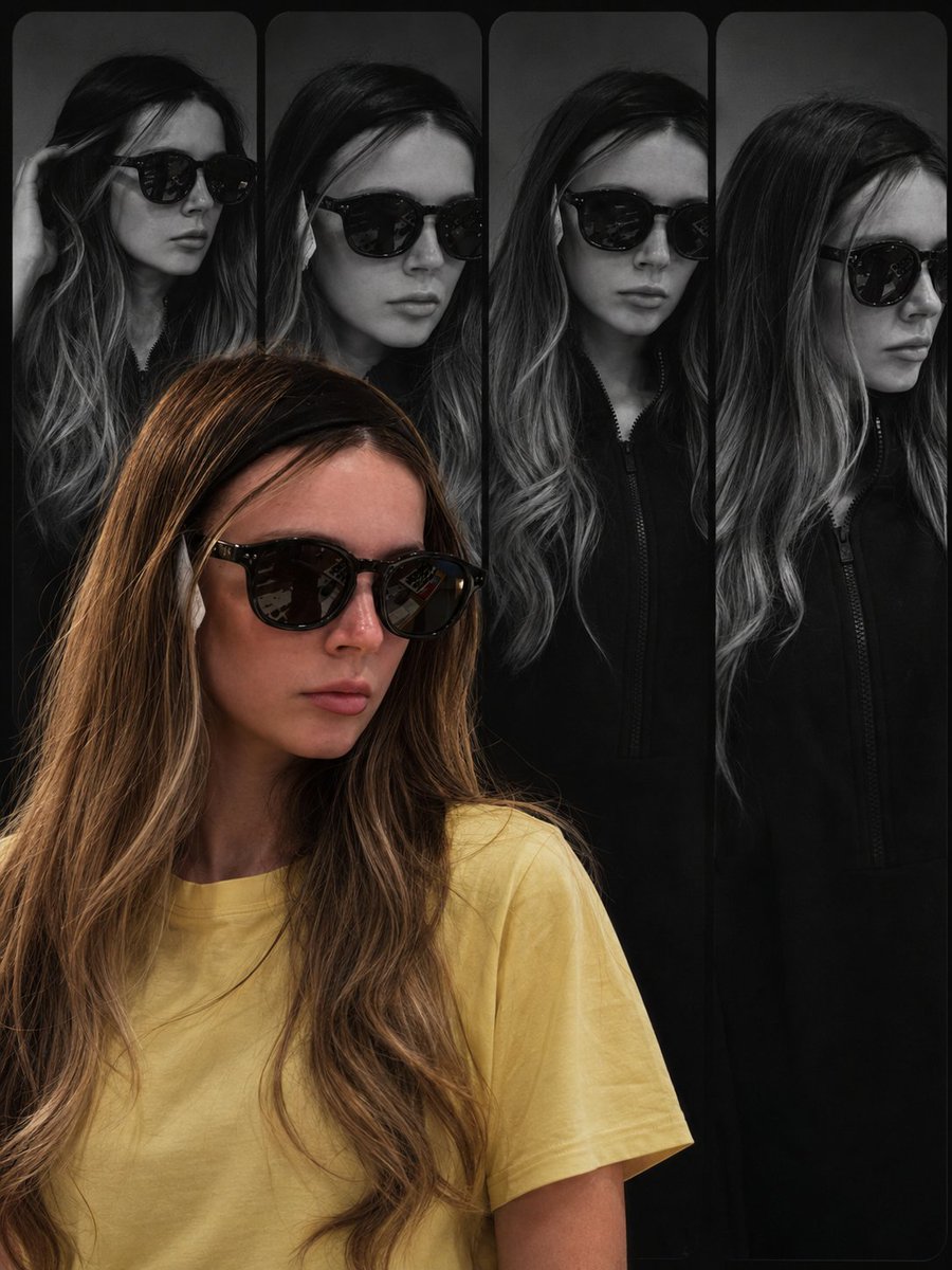 Haute Couture Editorial Collage AI image template preview