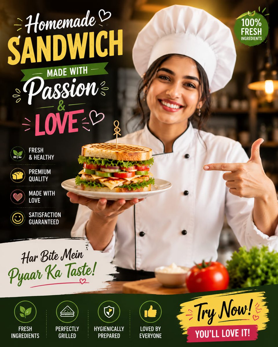 Luxury Fast Food Chef Advertisement example 2