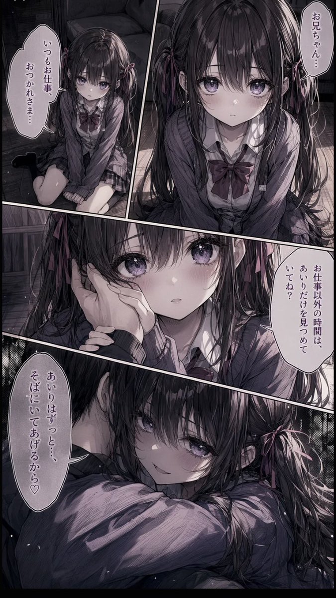 Delicate Pen Drawing Manga Style AI image template preview