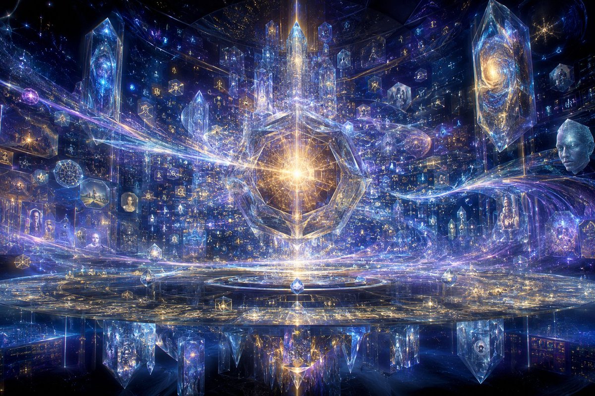 Crystalline AI Essence Cathedral AI image template preview