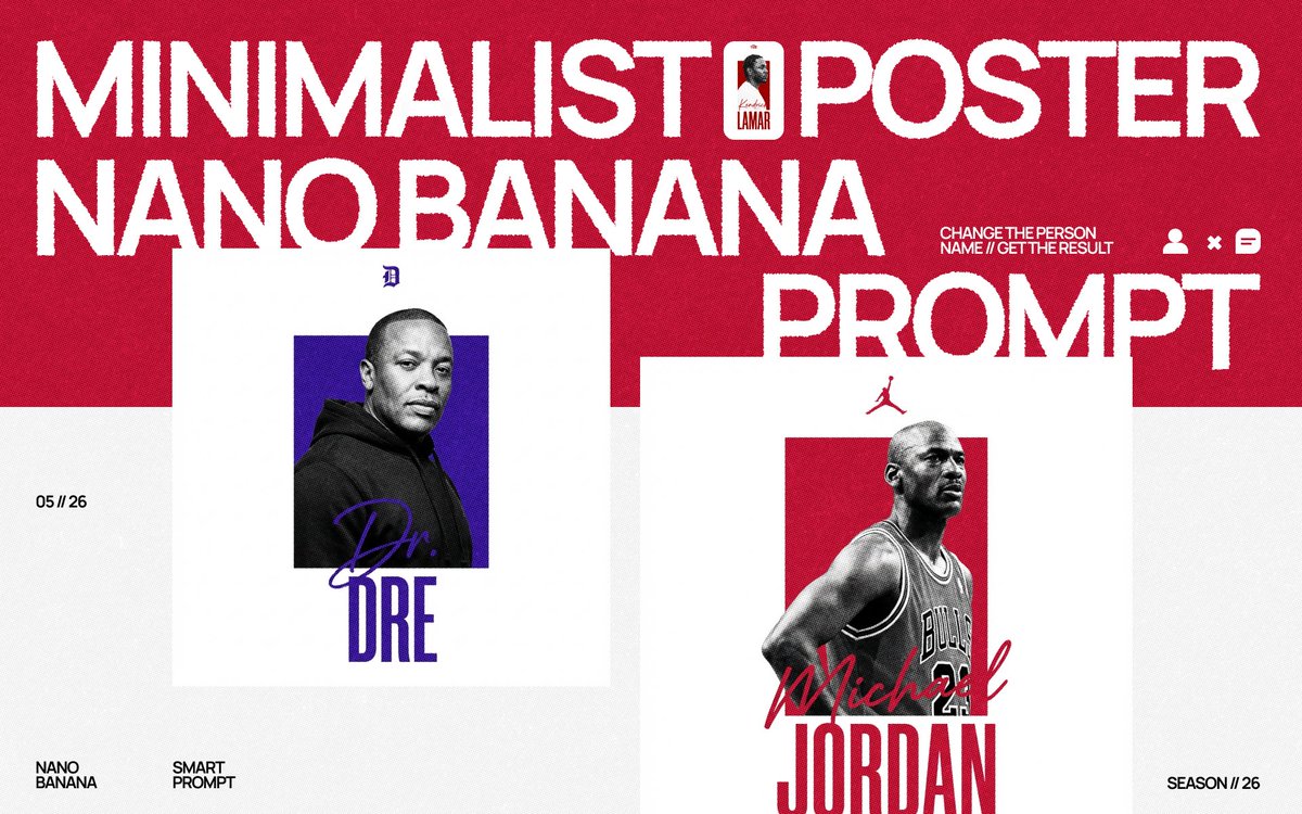 Minimalist Nano Banana Poster Layout AI image template preview