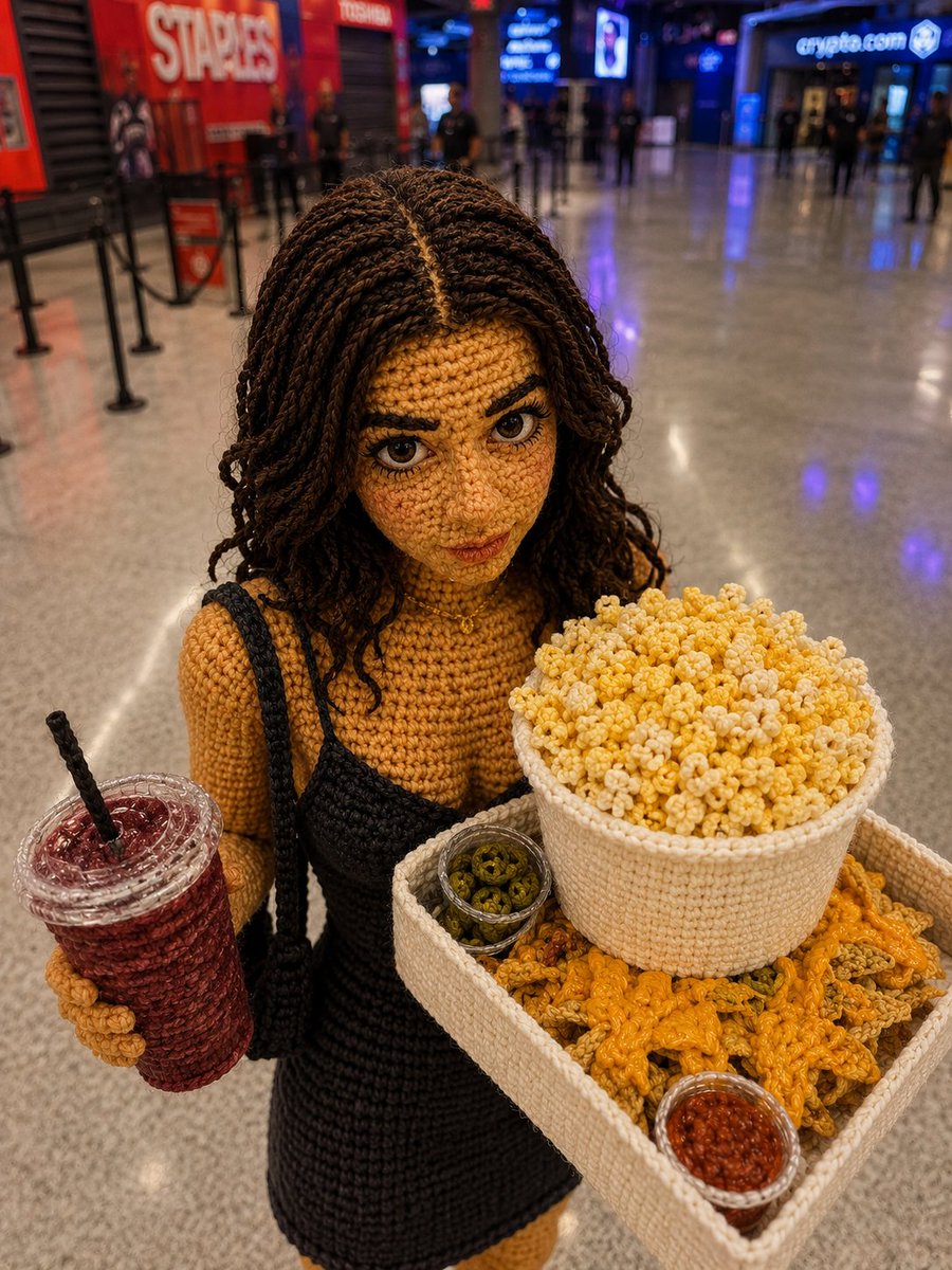 Crochet Doll Movie Snacks AI image template preview