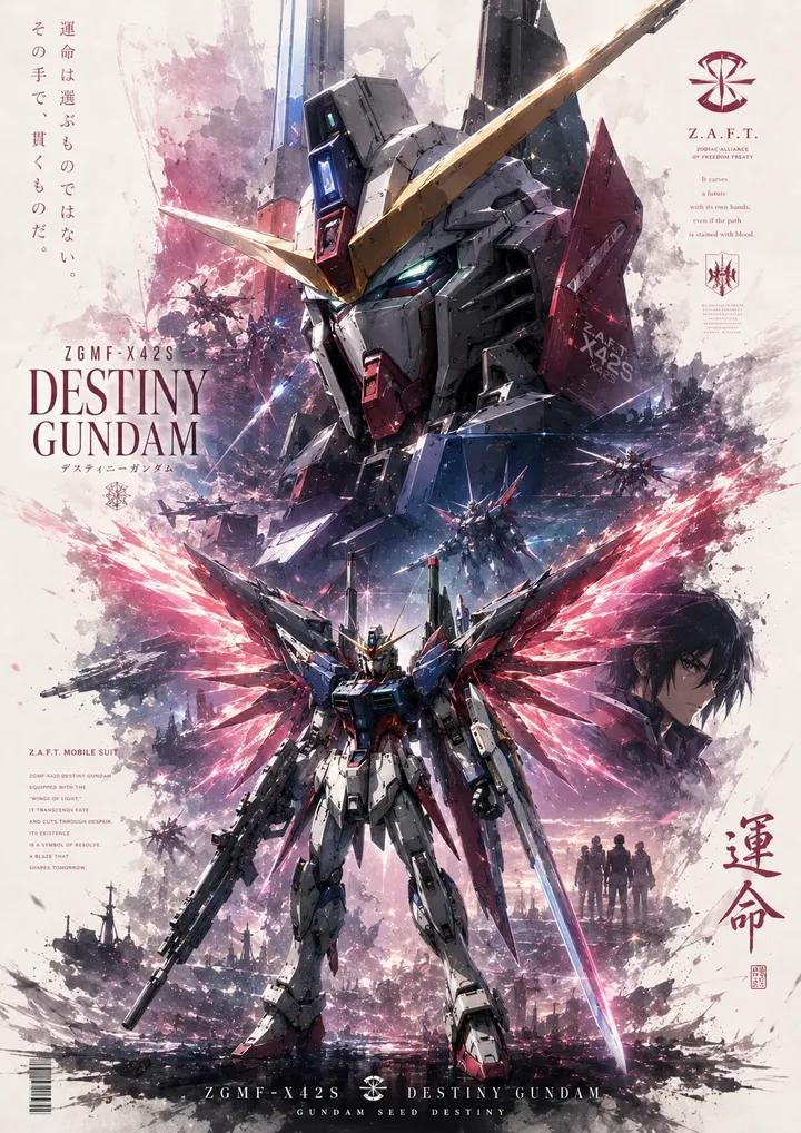 Mecha Anime Poster Art AI image template preview