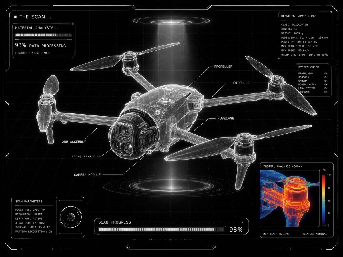 Futuristic Sci-Fi Laboratory Scan UI AI image template preview