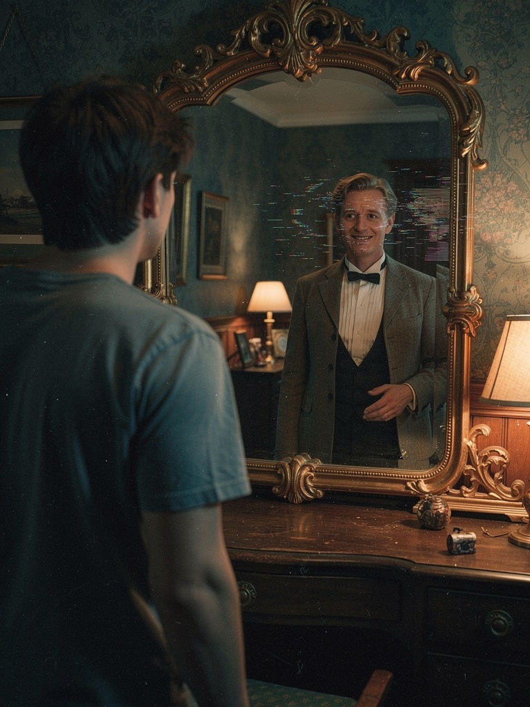 Body Swap Mirror Reflection AI image template preview