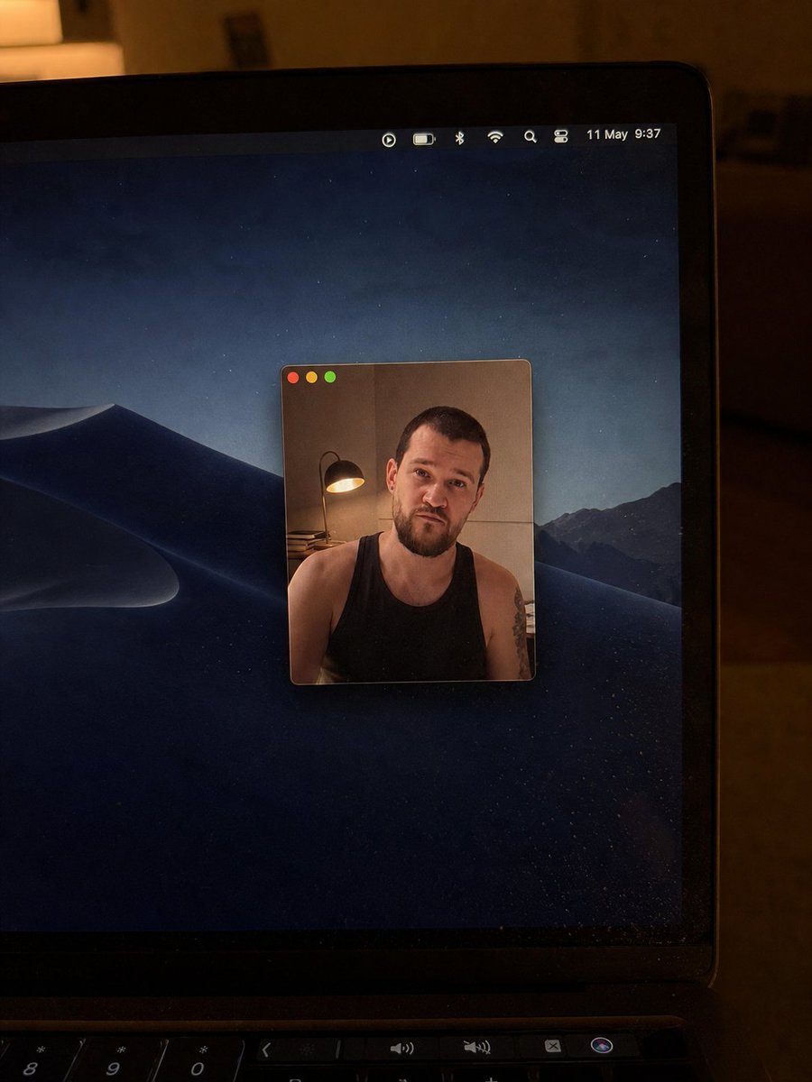 Realistic Mac Webcam Photo Edit AI image template preview