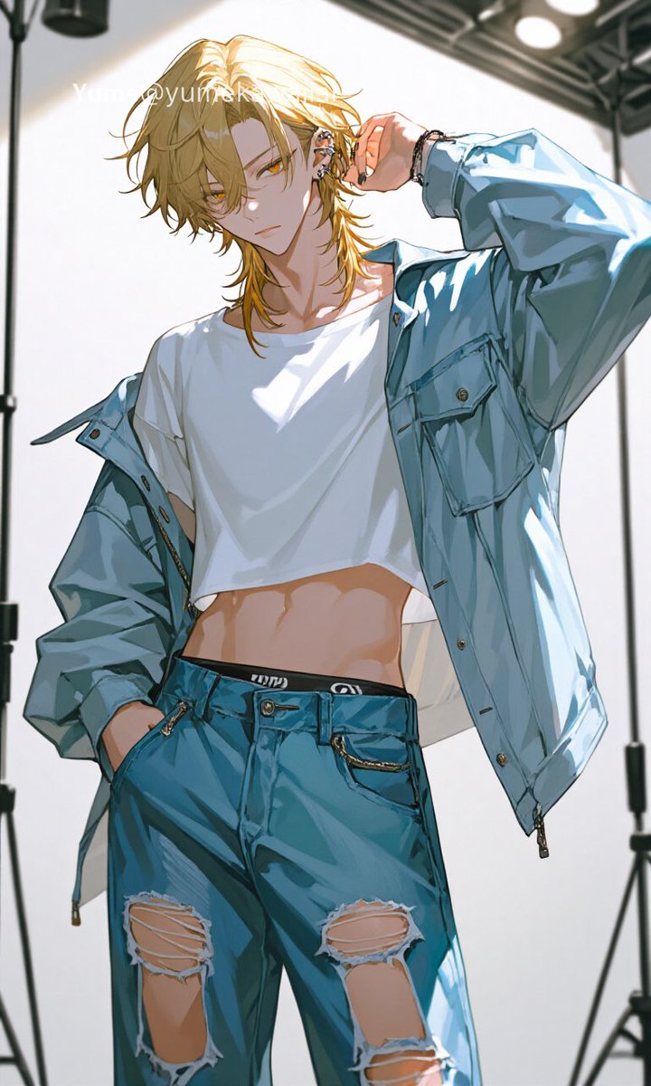 Y2K Anime Streetwear Model AI image template preview