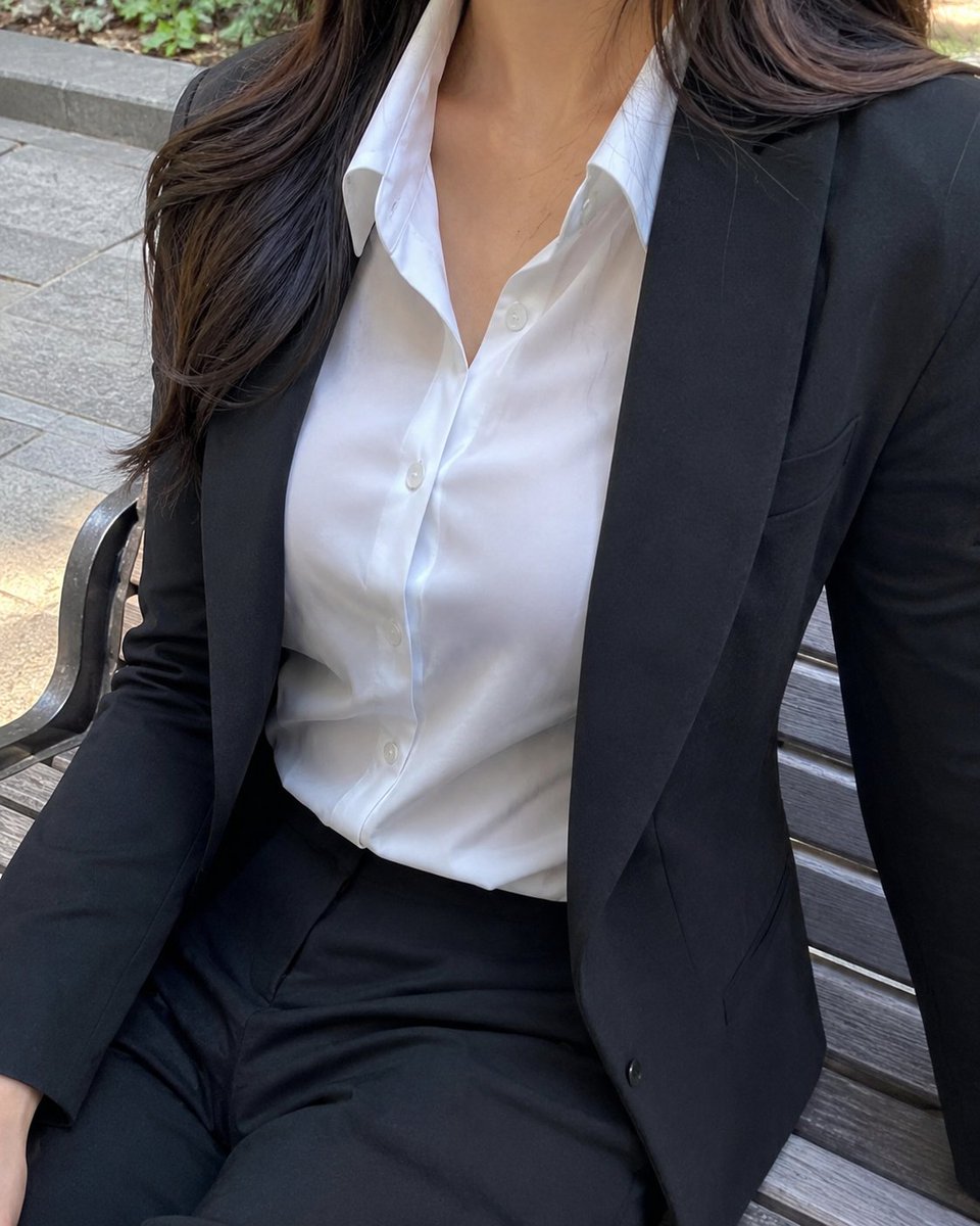 Cropped Business Suit Portrait AI image template preview
