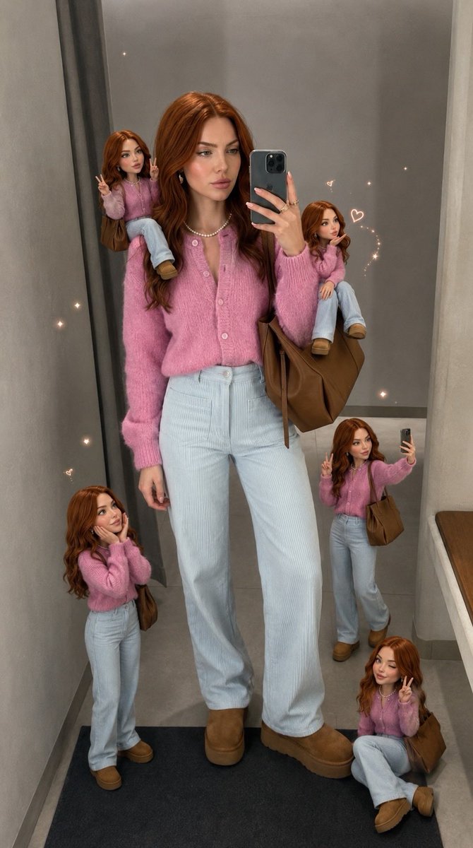 Fantasy Fashion Fitting Room Portrait AI image template preview