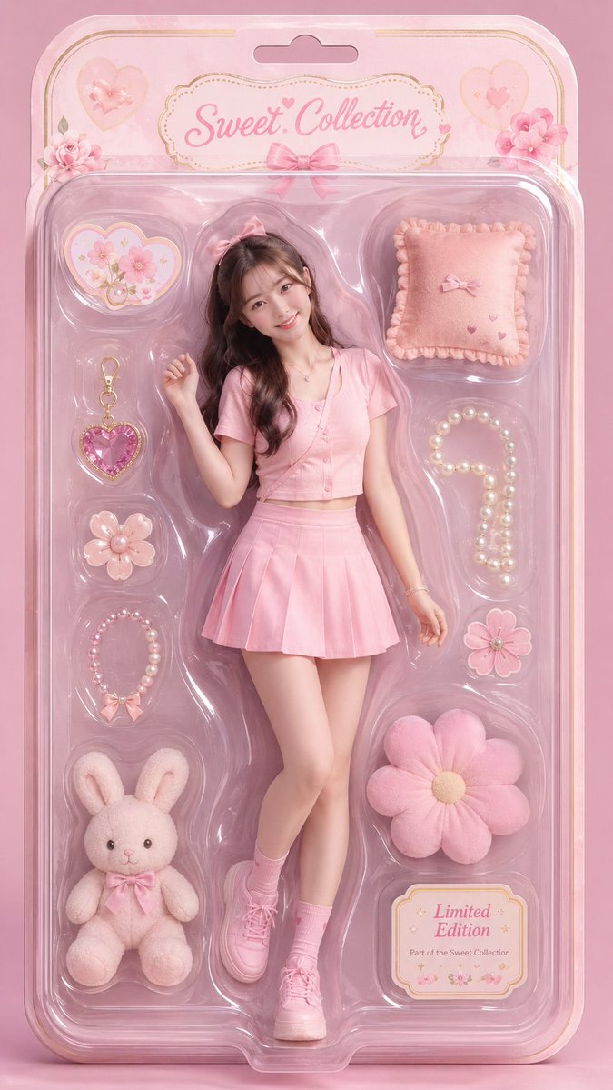 Surrealist Fashion Doll Box Portrait AI image template preview