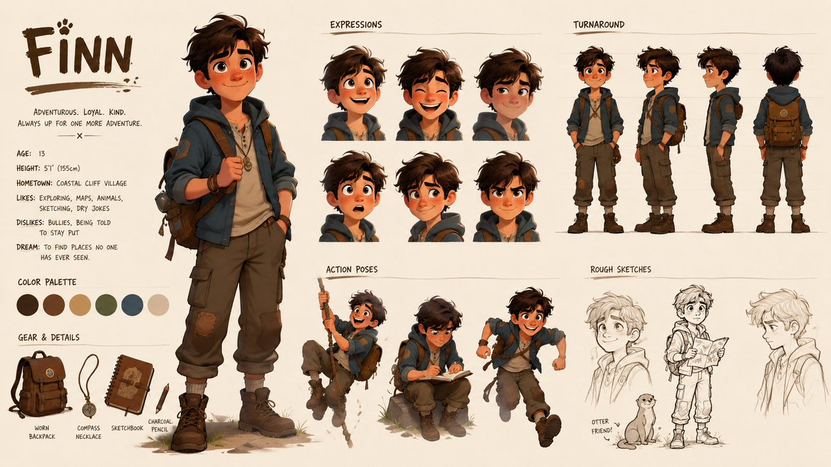 Character Storyboard Generator AI image template preview