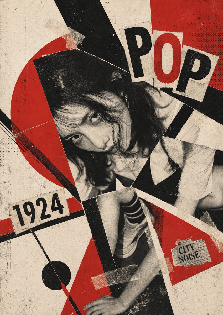 Constructivist Punk Collage Poster example 2
