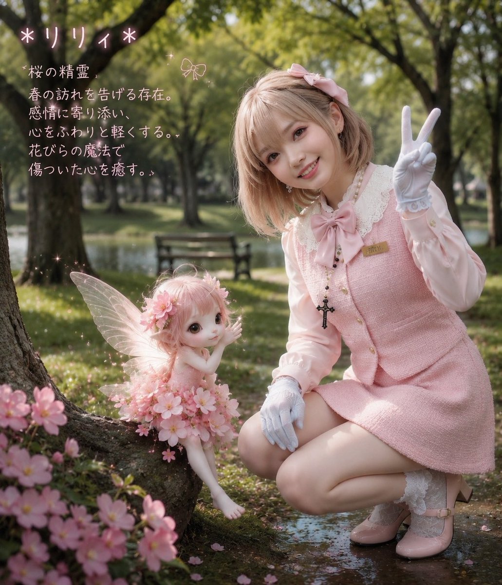 Cherry Blossom Fairy Familiar AI image template preview