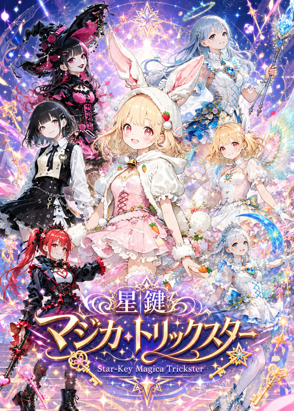 Star-Key Magica Trickster Poster AI image template preview