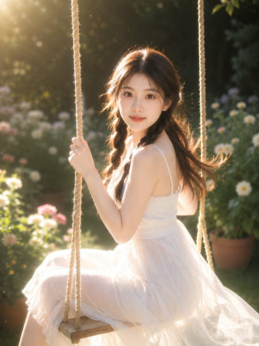 Dreamy Garden Swing Portrait example 2