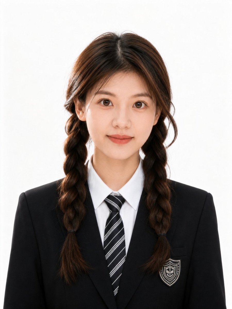 Polished Academic Student ID Portrait AI image template preview