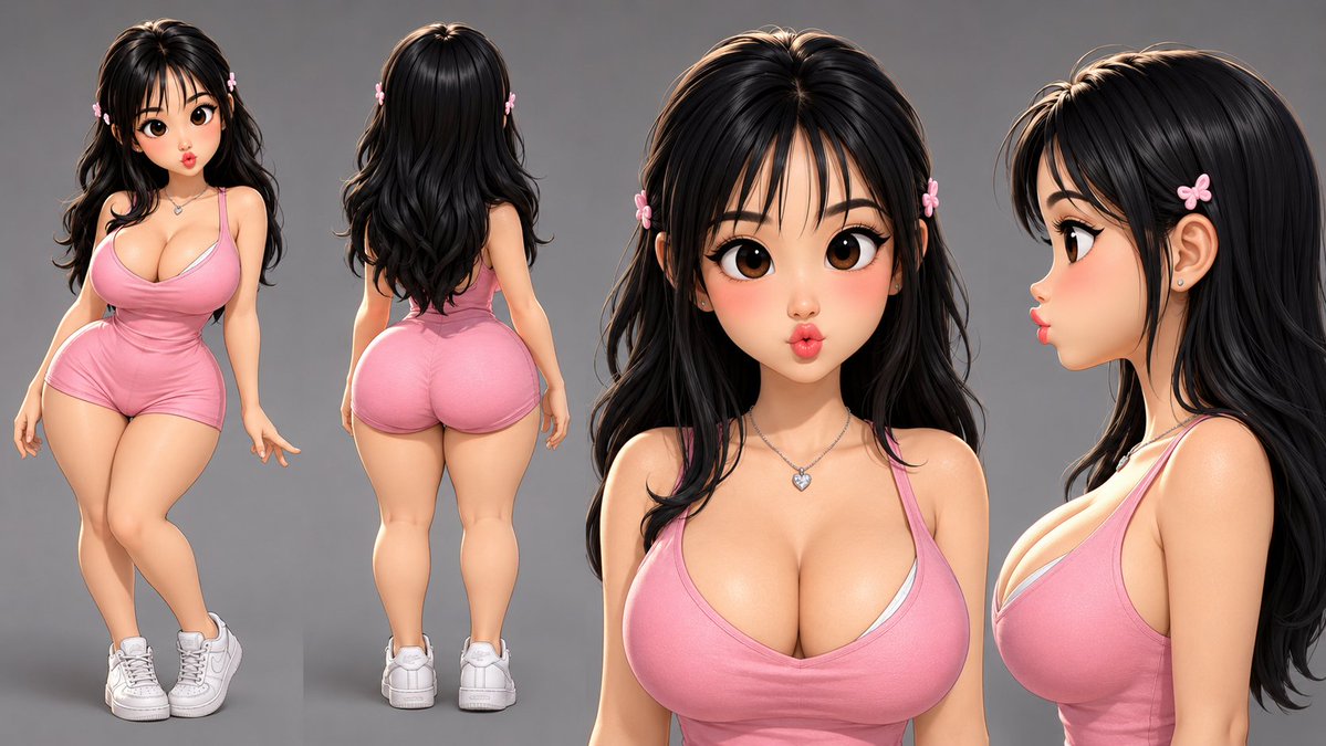 Consistent Character Reference Sheet AI image template preview