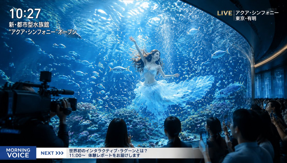 Futuristic Aquarium Mermaid Scene AI image template preview