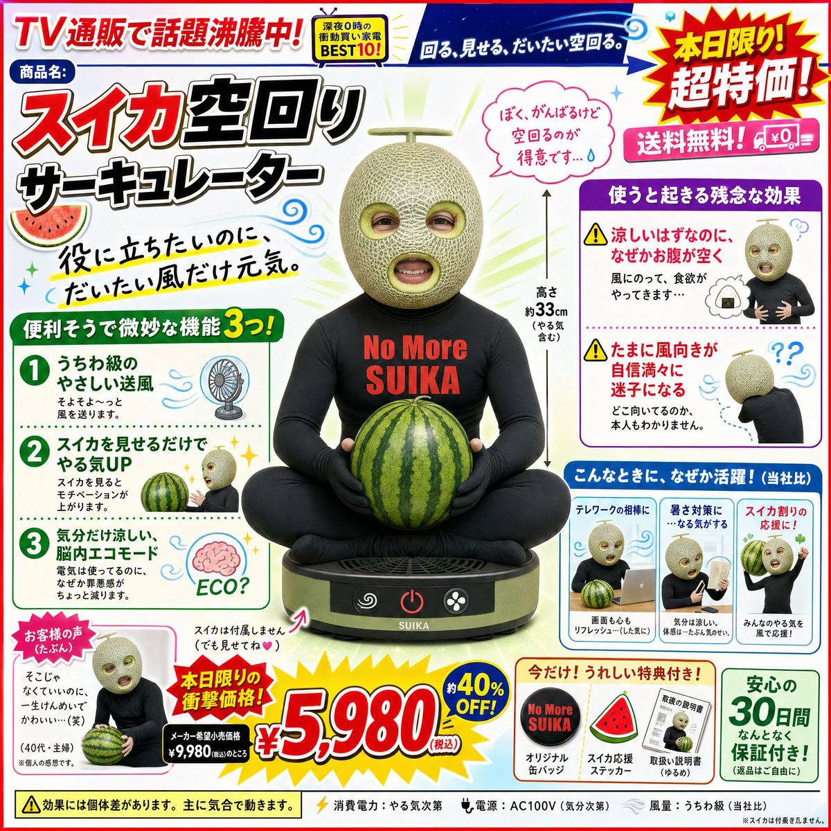 Funny Character-Based Appliance Advertisement AI image template preview