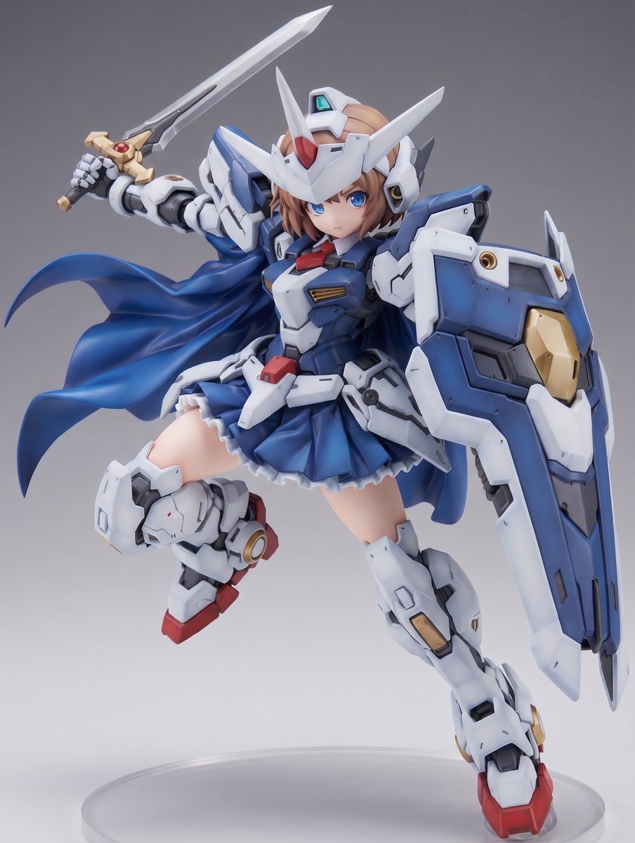 Mecha Girl Figure Product Render AI image template preview