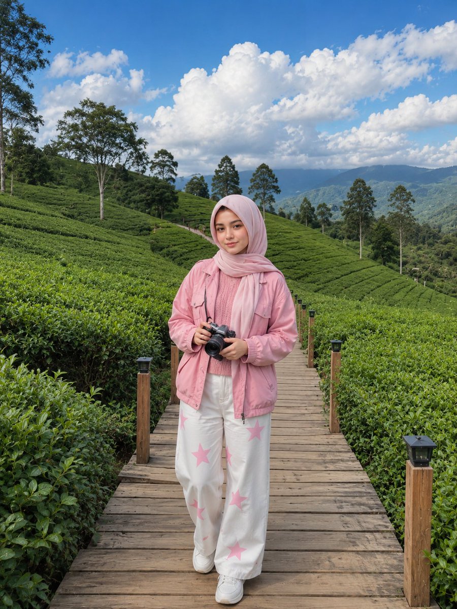 Korean Tea Plantation Portrait example 2