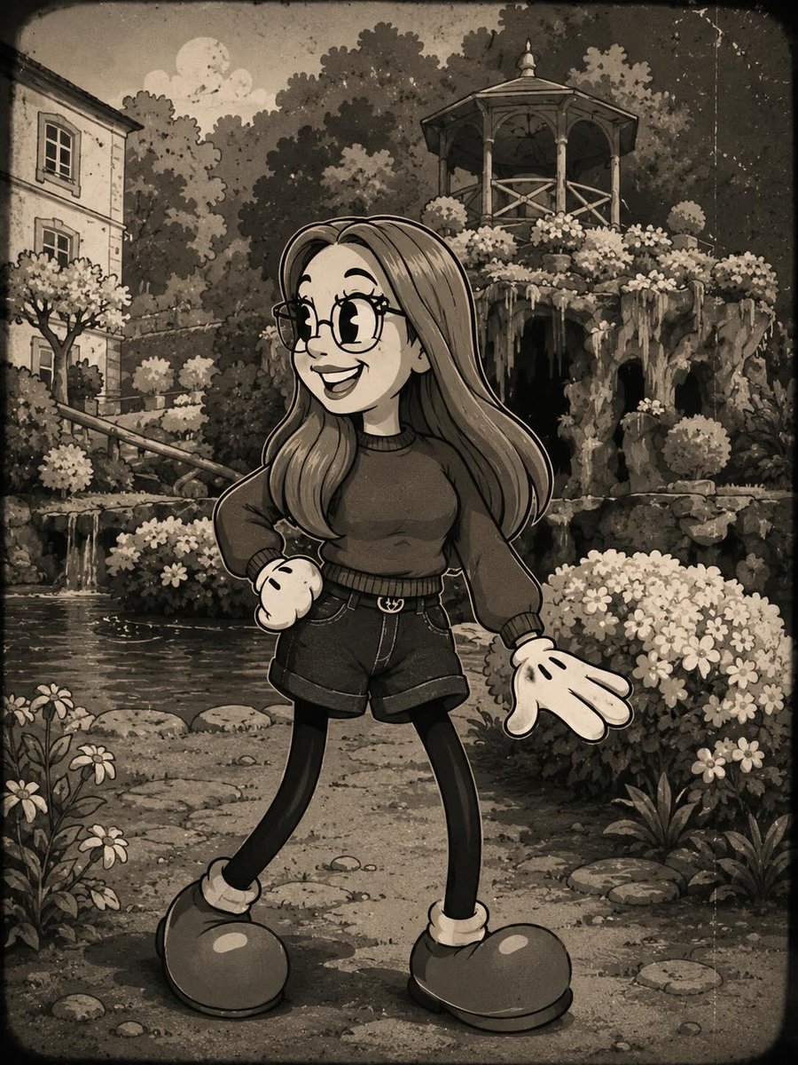Vintage Rubber Hose Cartoon Transformation AI image template preview