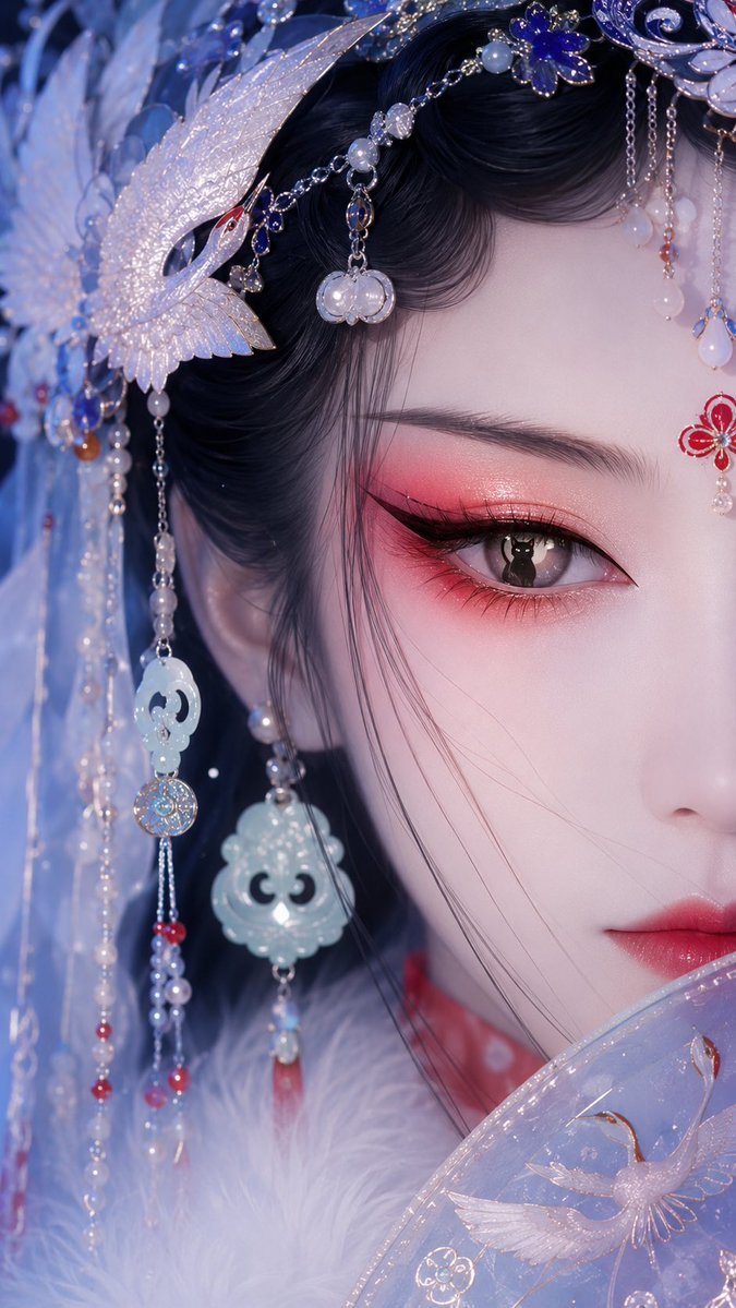 Oriental Opera Beauty Character Redesign AI image template preview