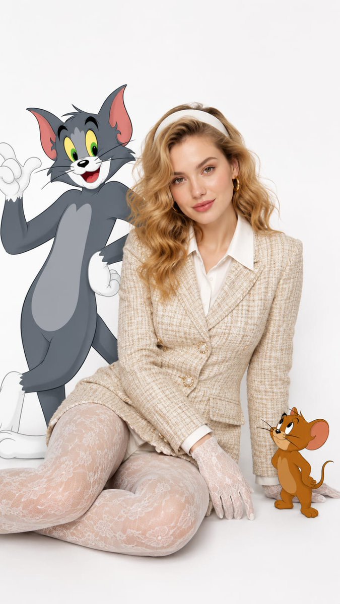 Vintage Fashion with Cartoon Characters AI image template preview